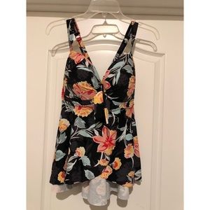 Floral bathing suit top